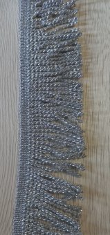 Franjuri argintii cu fir metalizat latime 10 cm
