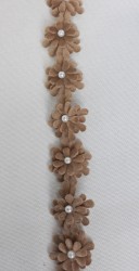 Pasmanterie catifelata cu perle