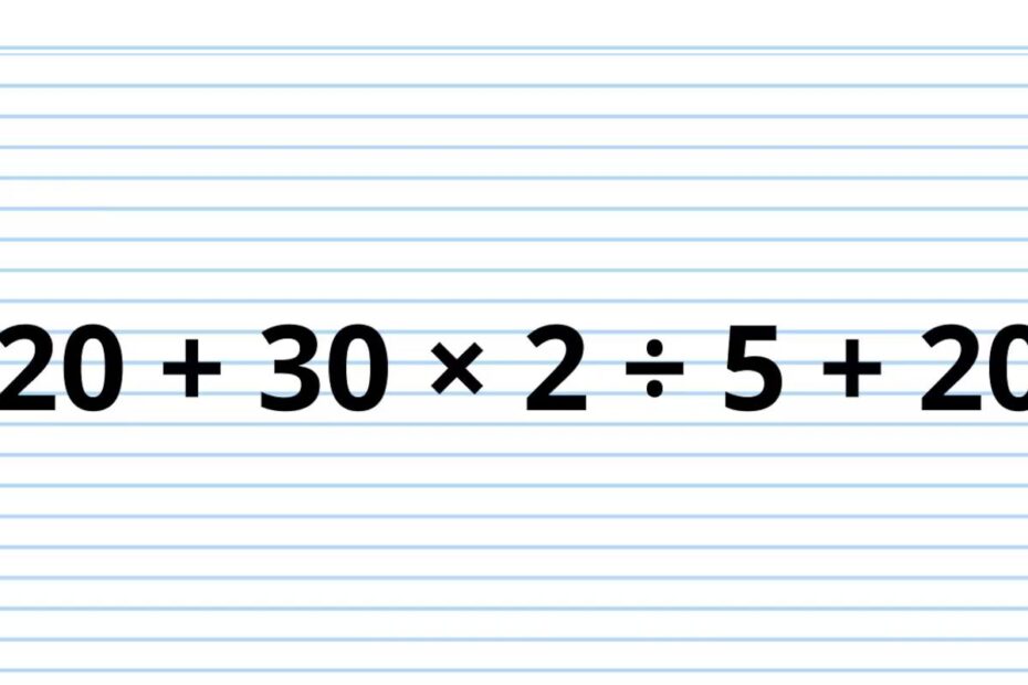 Cum să rezolvi rapid calcule matematice: Testează-ți mintea cu 20 + 30 × 2 ÷ 5 + 20!